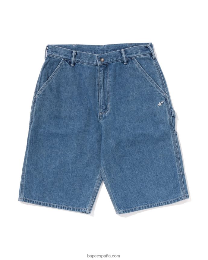 hombres A Bathing Ape pantalones cortos de pintor de mezclilla 288PLL100 mezclilla