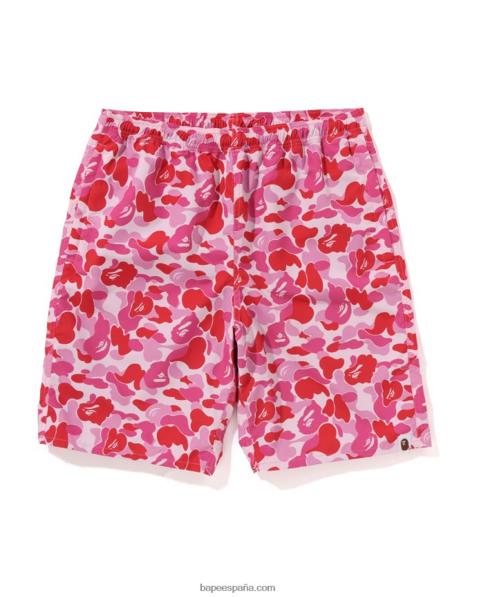 hombres A Bathing Ape shorts de playa camuflados abc 288PLL46 rosa