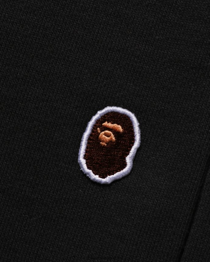 hombres A Bathing Ape shorts deportivos de un punto con cabeza 288PLL103 gris oscuro
