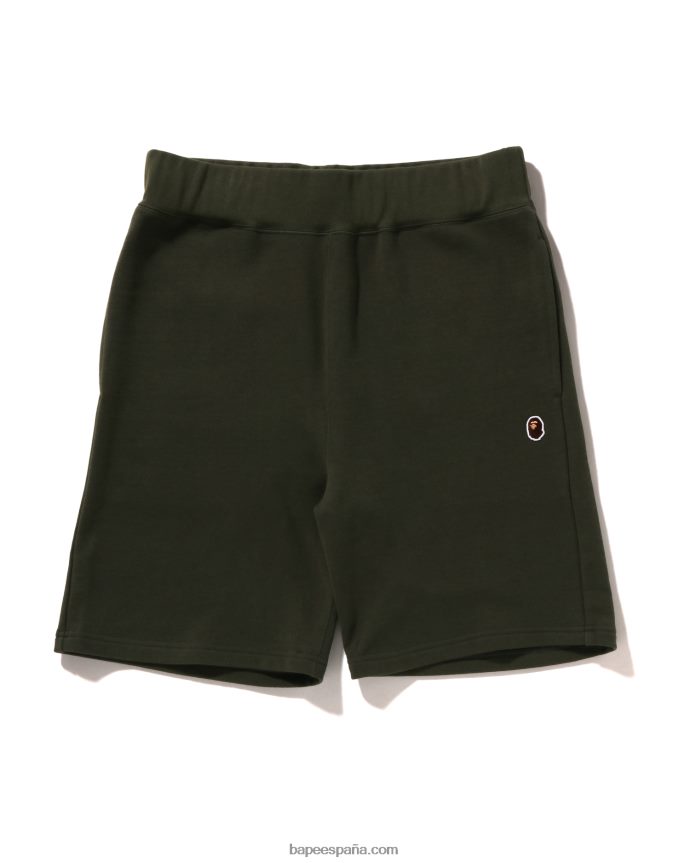 hombres A Bathing Ape shorts deportivos de un punto con cabeza 288PLL104 selva profunda