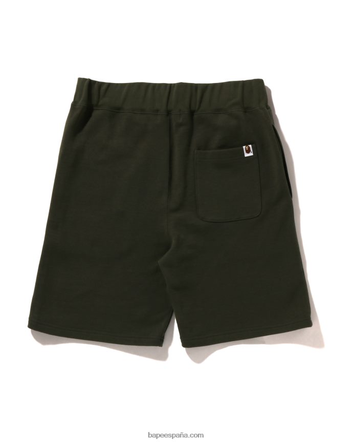 hombres A Bathing Ape shorts deportivos de un punto con cabeza 288PLL104 selva profunda