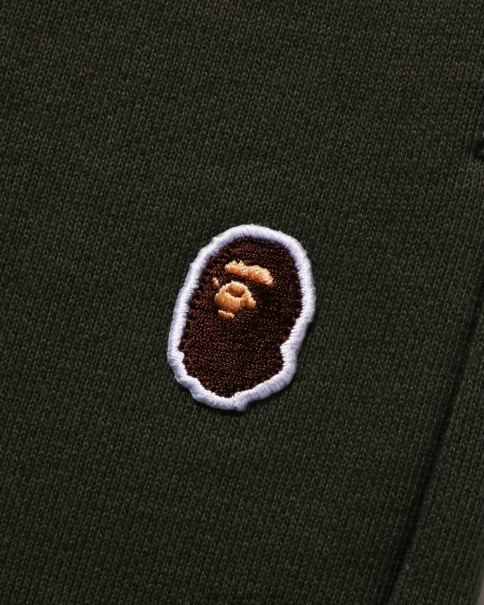 hombres A Bathing Ape shorts deportivos de un punto con cabeza 288PLL104 selva profunda