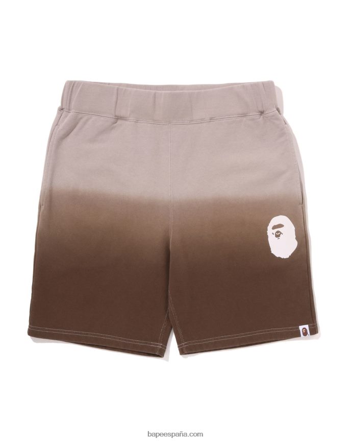 hombres A Bathing Ape shorts deportivos degradados 288PLL177 café