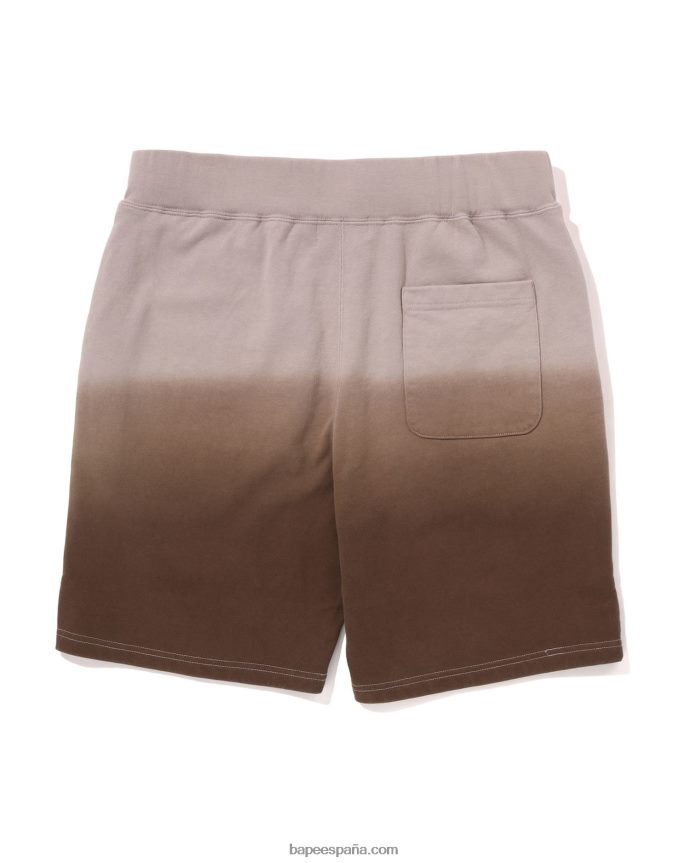 hombres A Bathing Ape shorts deportivos degradados 288PLL177 café
