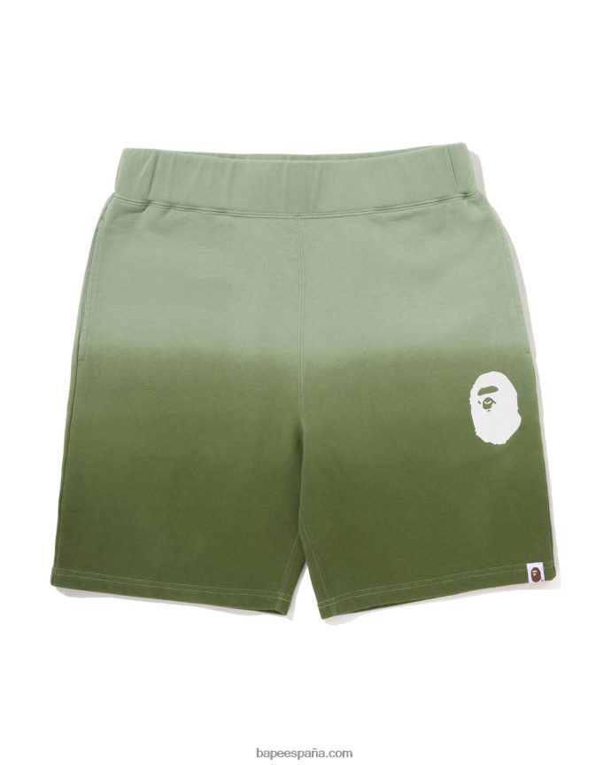 hombres A Bathing Ape shorts deportivos degradados 288PLL178 ejercito verde