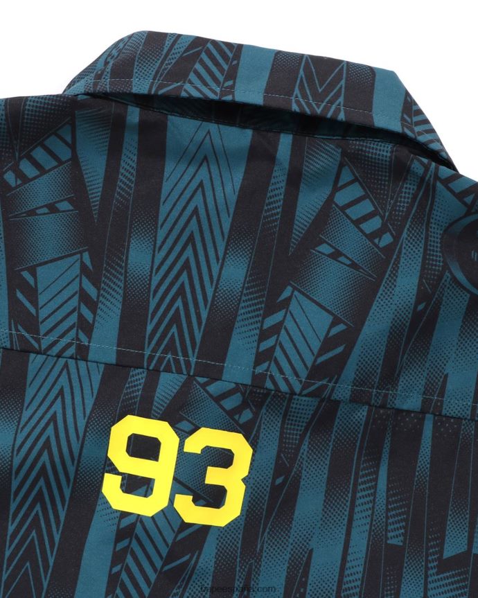 hombres A Bathing Ape camisa holgada Speed ​​Racer 288PLL314 azul