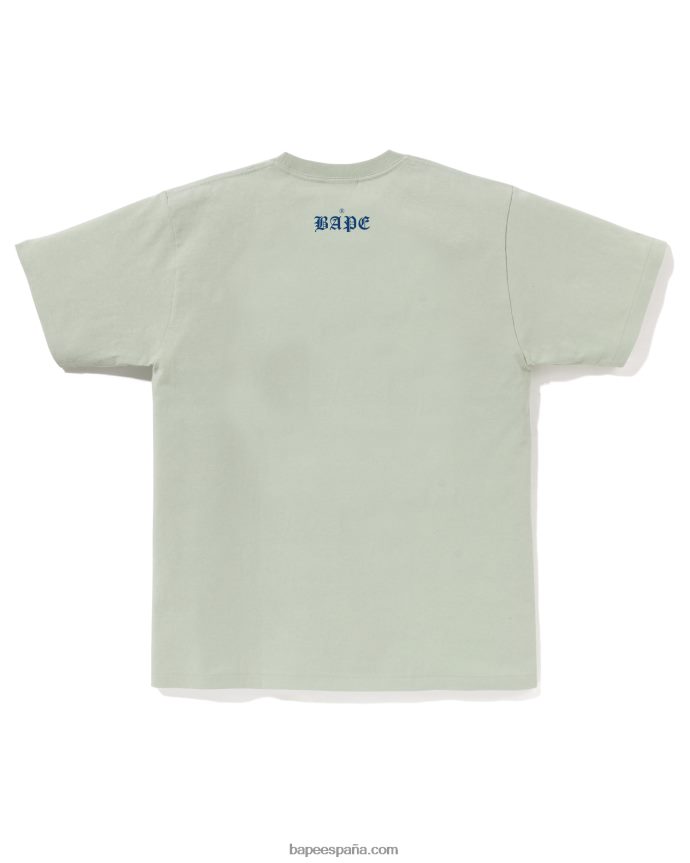 hombres A Bathing Ape cabeza 1993 camiseta 288PLL53 azul claro
