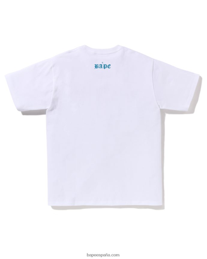 hombres A Bathing Ape cabeza 1993 camiseta 288PLL55 blanco