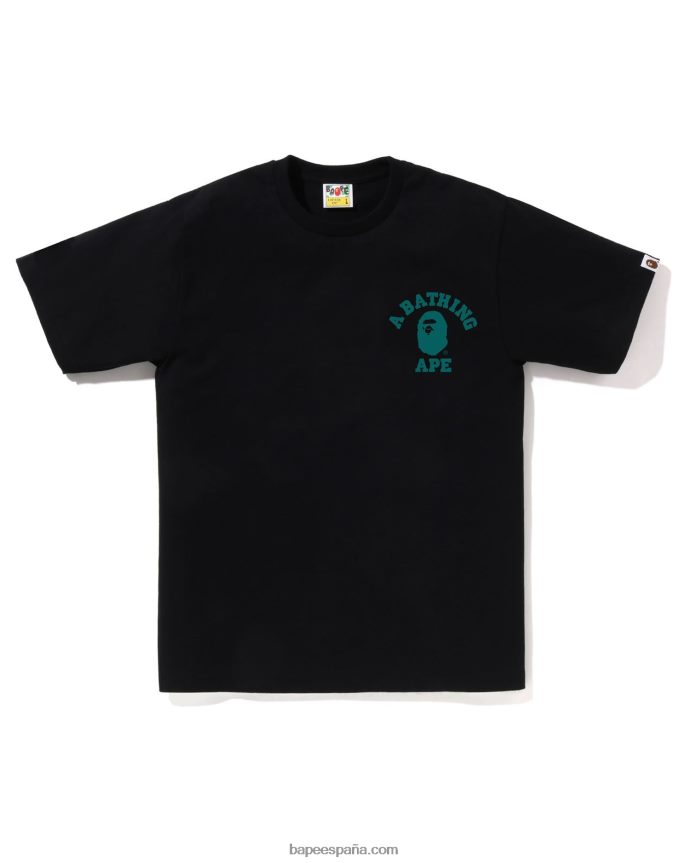 hombres A Bathing Ape camiseta ats de la universidad del corredor de la velocidad 288PLL256 negro