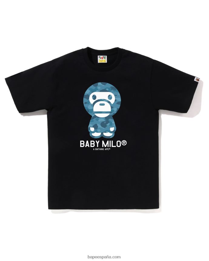 hombres A Bathing Ape camiseta baby milo de panal de abeja 288PLL48 negro