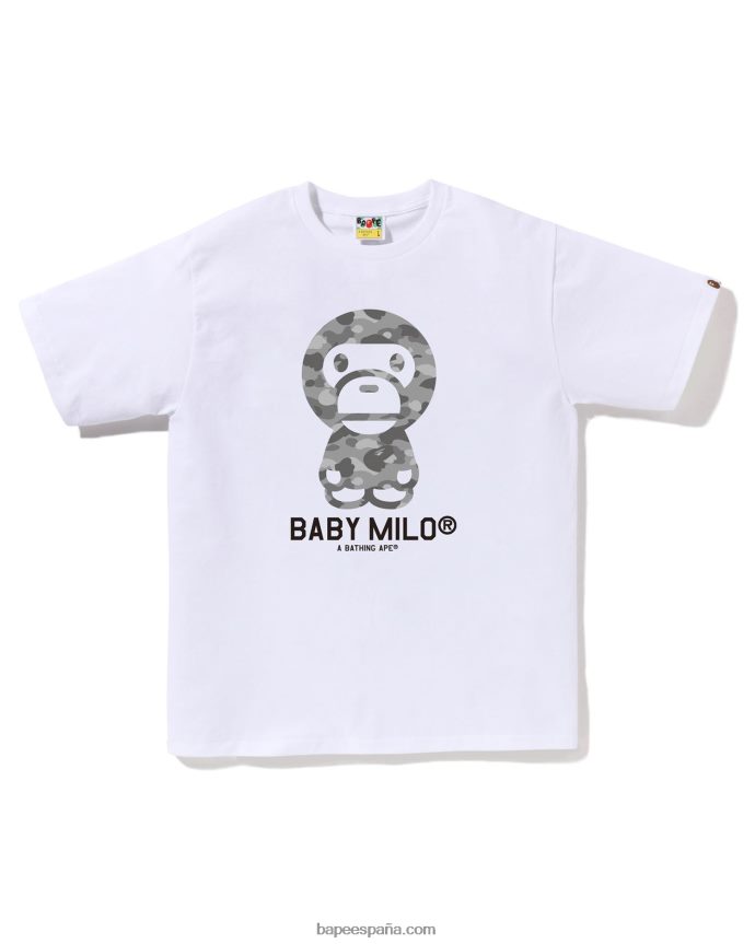 hombres A Bathing Ape camiseta baby milo de panal de abeja 288PLL49 blanco