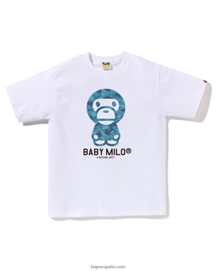 hombres A Bathing Ape camiseta baby milo de panal de abeja 288PLL50 blanco