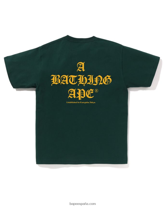 hombres A Bathing Ape camiseta con logo 288PLL37 selva profunda