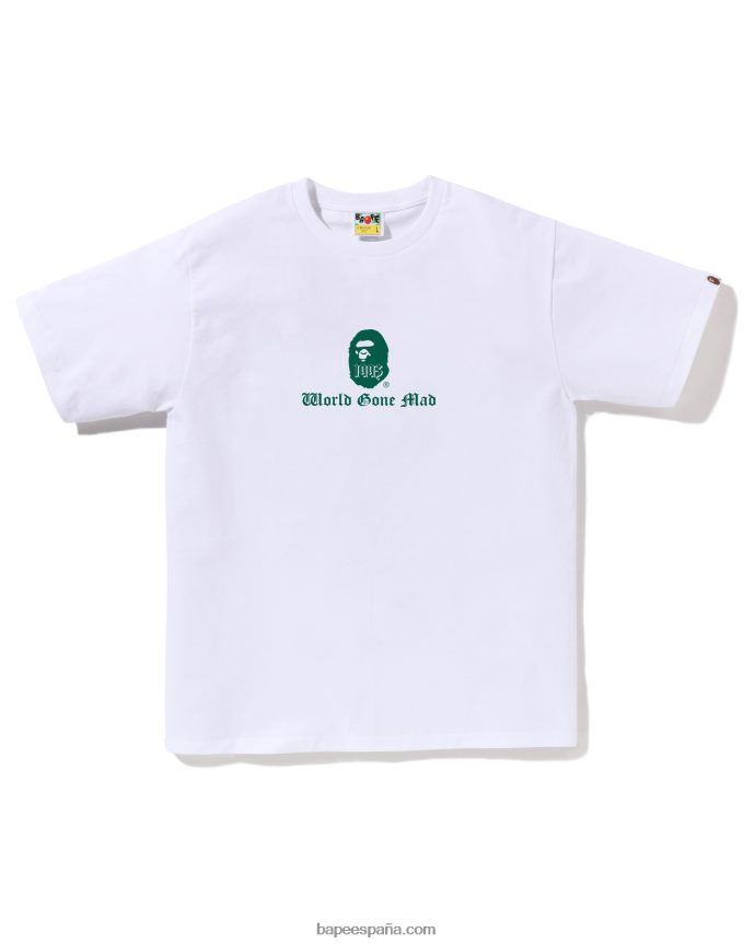 hombres A Bathing Ape camiseta con logo 288PLL39 blanco