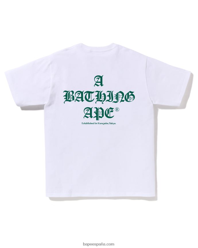 hombres A Bathing Ape camiseta con logo 288PLL39 blanco