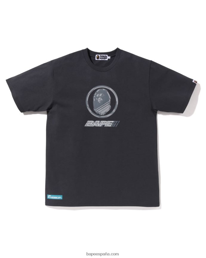 hombres A Bathing Ape camiseta con logo 288PLL7 gris oscuro