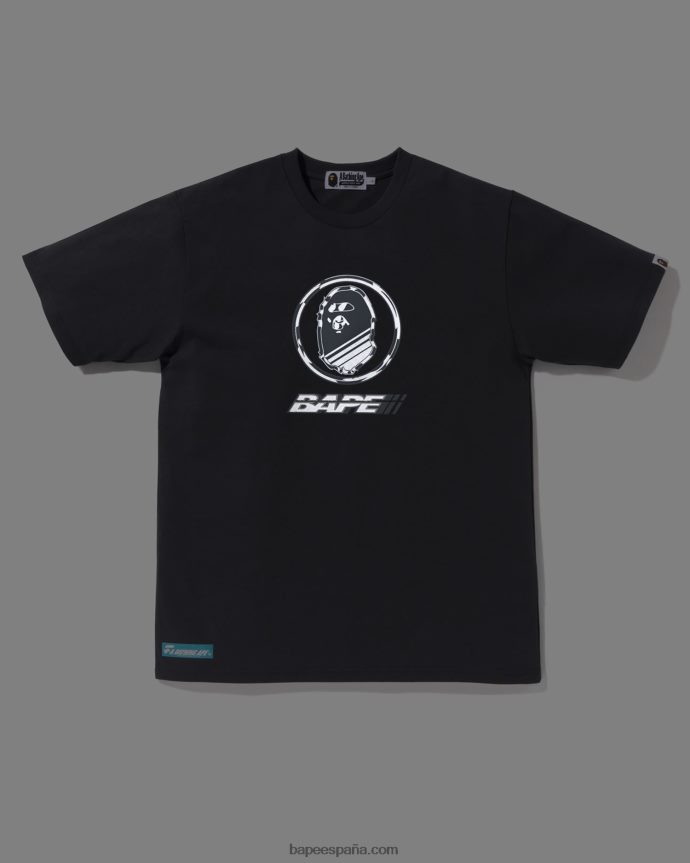 hombres A Bathing Ape camiseta con logo 288PLL7 gris oscuro