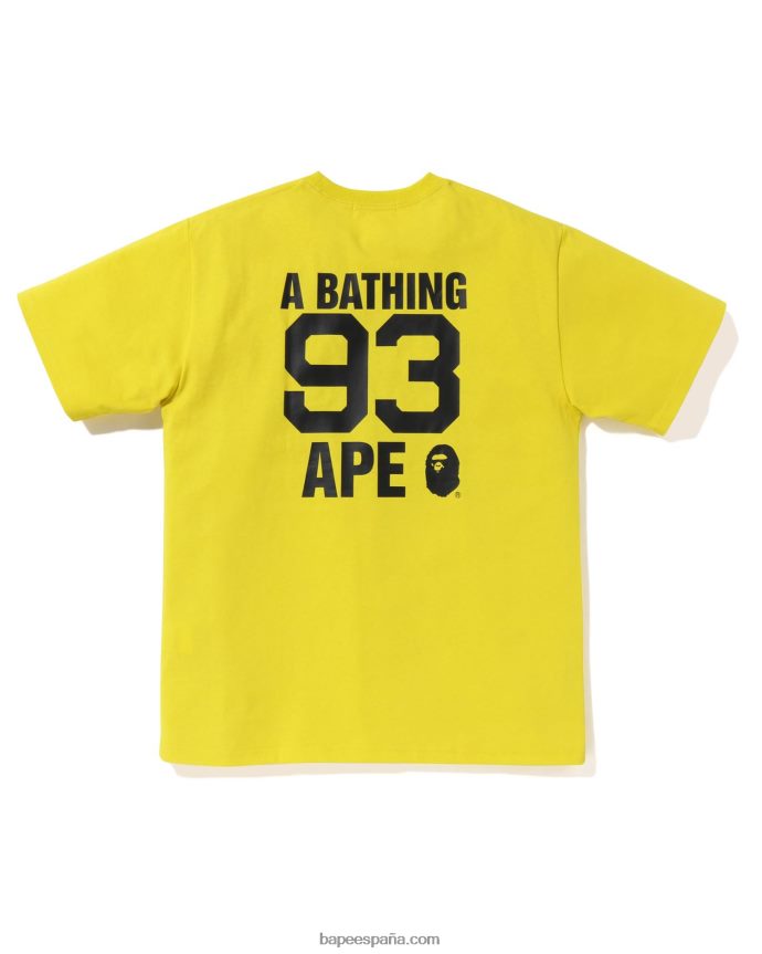 hombres A Bathing Ape camiseta con logo 288PLL8 amarillo