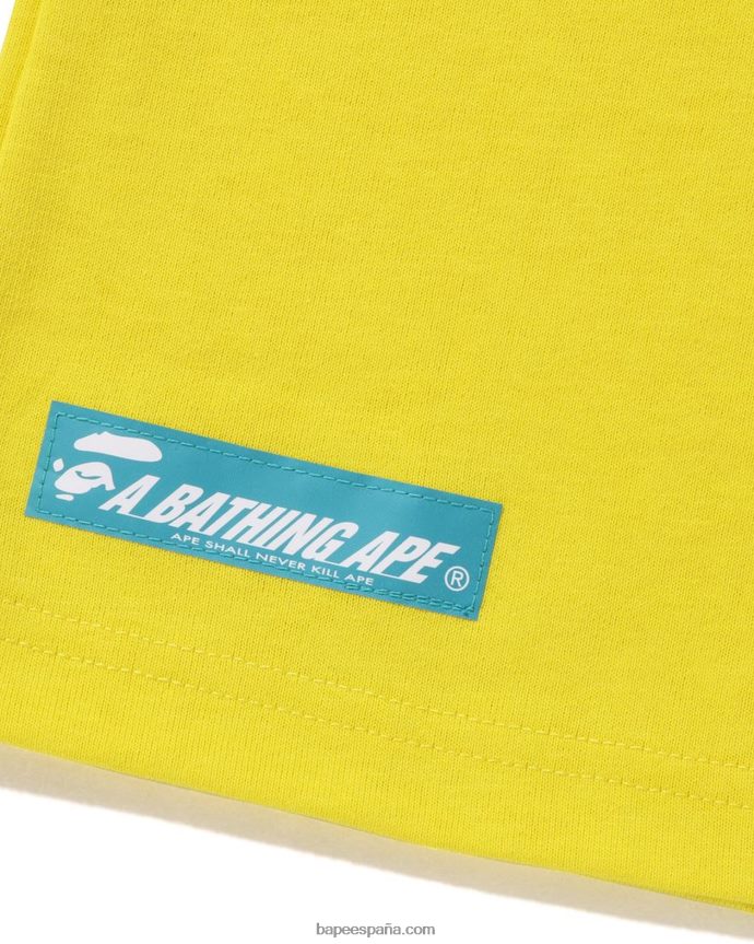 hombres A Bathing Ape camiseta con logo 288PLL8 amarillo