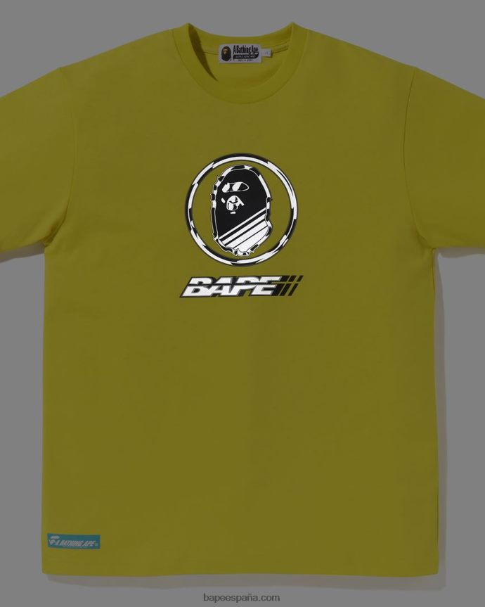 hombres A Bathing Ape camiseta con logo 288PLL8 amarillo