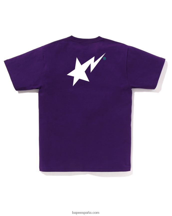 hombres A Bathing Ape camiseta con logo de colores 288PLL42 púrpura