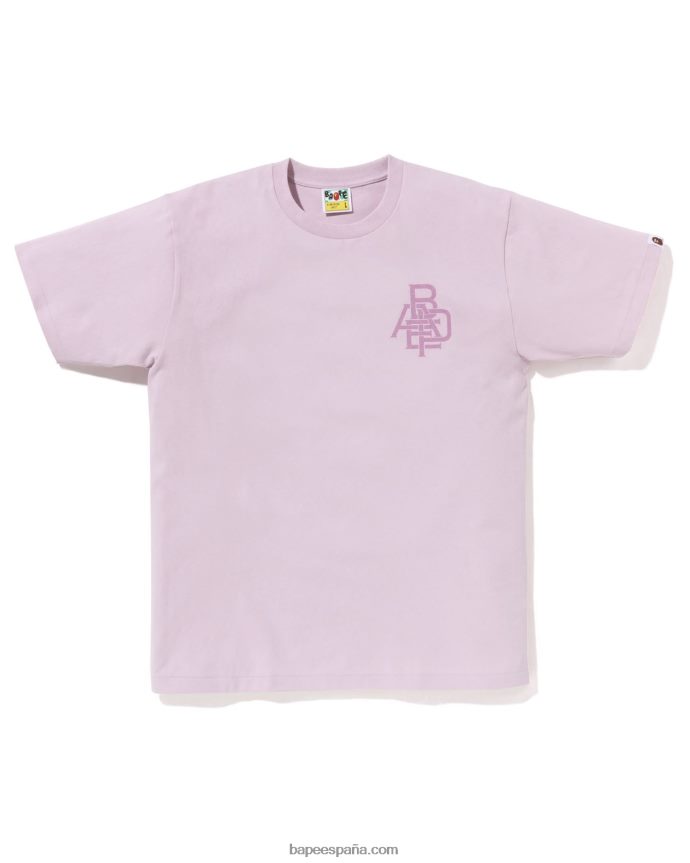 hombres A Bathing Ape camiseta con logo de pigmento 288PLL159 lila