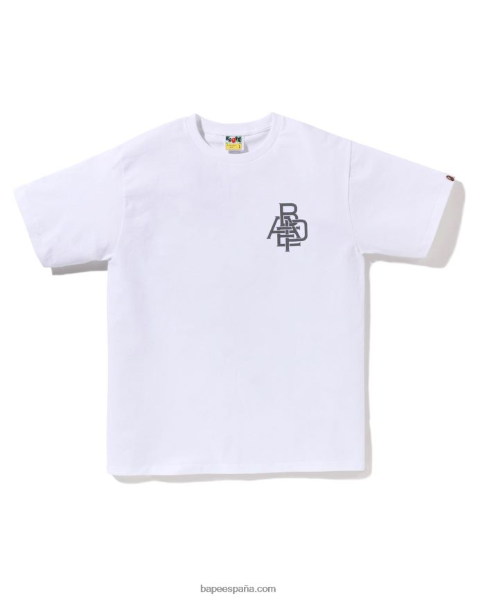 hombres A Bathing Ape camiseta con logo de pigmento 288PLL160 blanco