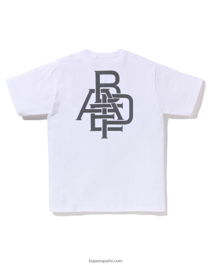 hombres A Bathing Ape camiseta con logo de pigmento 288PLL160 blanco