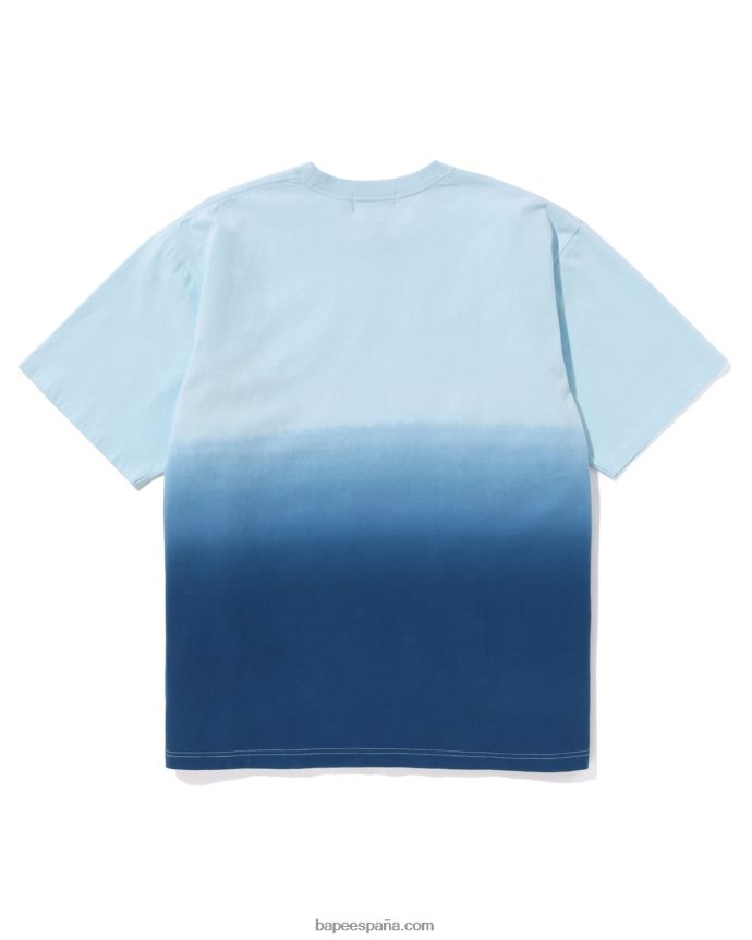 hombres A Bathing Ape camiseta de ajuste relajado de graduación universitaria 288PLL175 azul