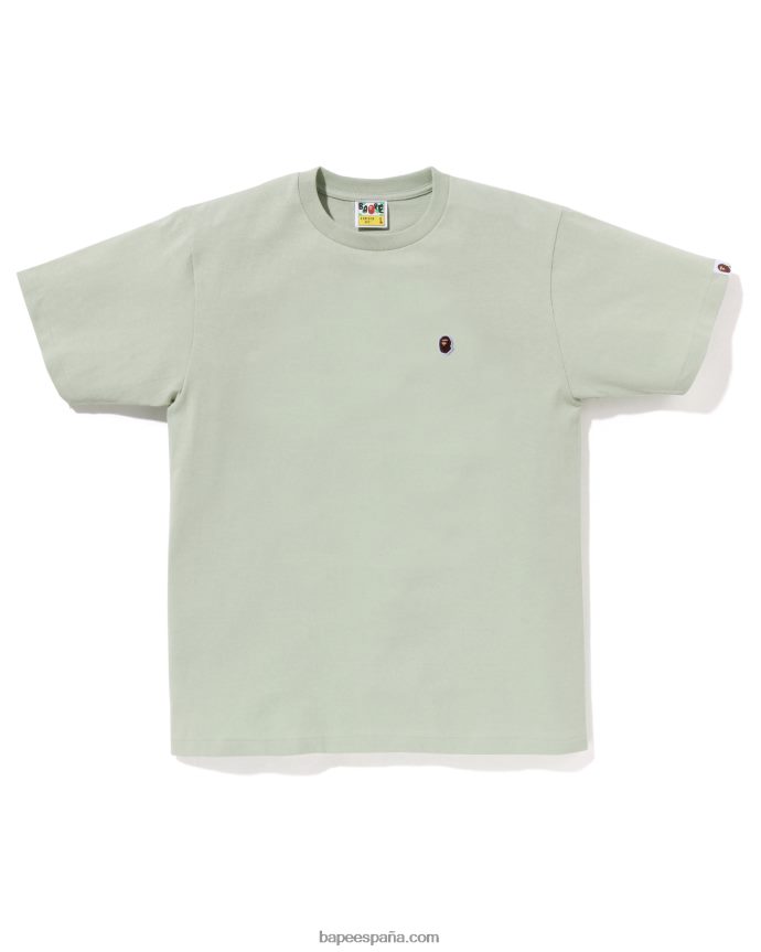 hombres A Bathing Ape camiseta de cabeza de un punto 288PLL33 ejercito verde