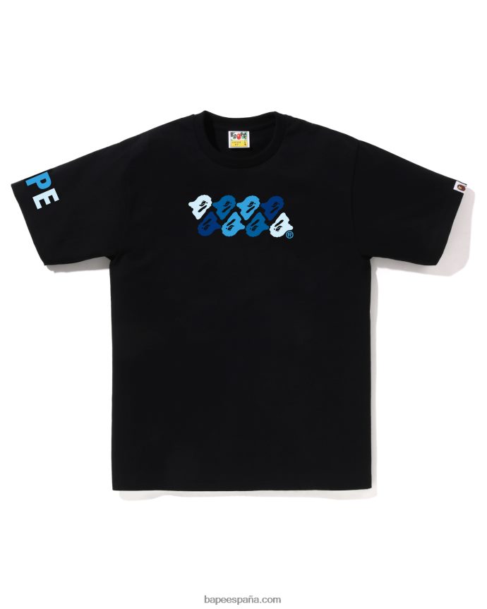 hombres A Bathing Ape camiseta de camuflaje abc 288PLL74 negro