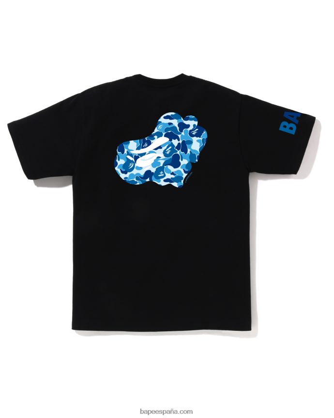 hombres A Bathing Ape camiseta de camuflaje abc 288PLL74 negro