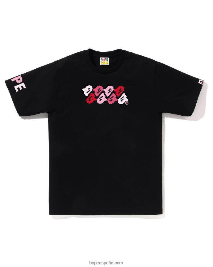hombres A Bathing Ape camiseta de camuflaje abc 288PLL76 negro