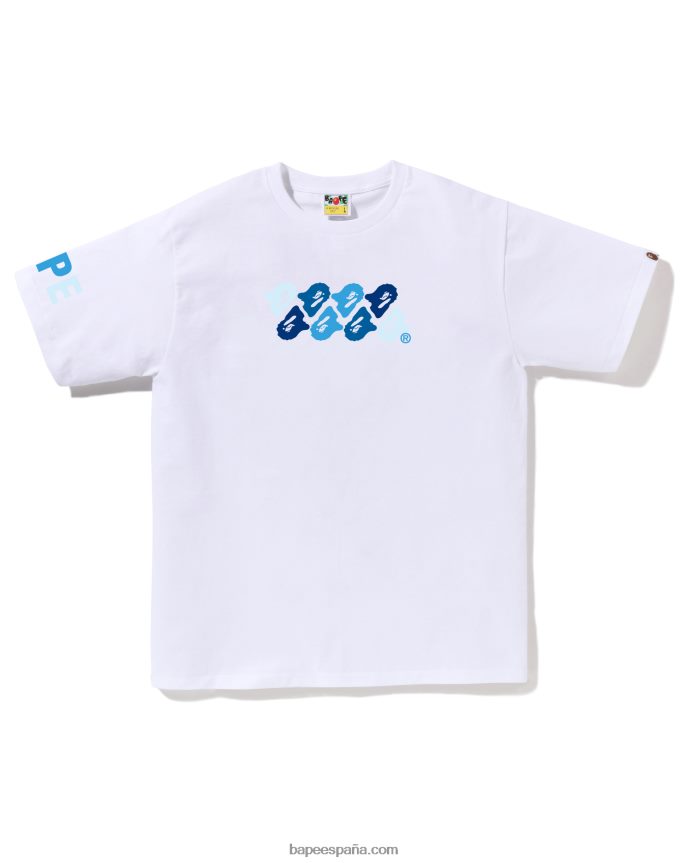 hombres A Bathing Ape camiseta de camuflaje abc 288PLL77 blanco