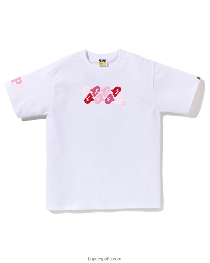 hombres A Bathing Ape camiseta de camuflaje abc 288PLL79 blanco