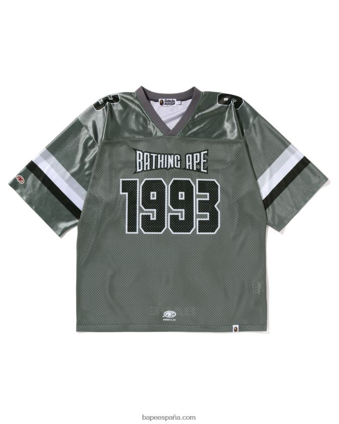 hombres A Bathing Ape camiseta de fútbol 288PLL169 gris