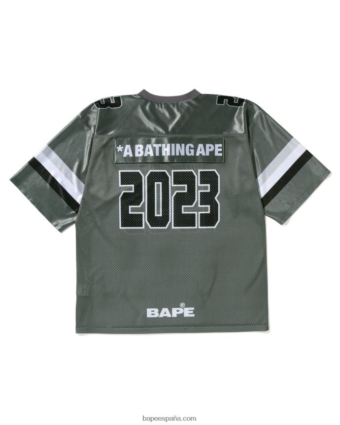 hombres A Bathing Ape camiseta de fútbol 288PLL169 gris