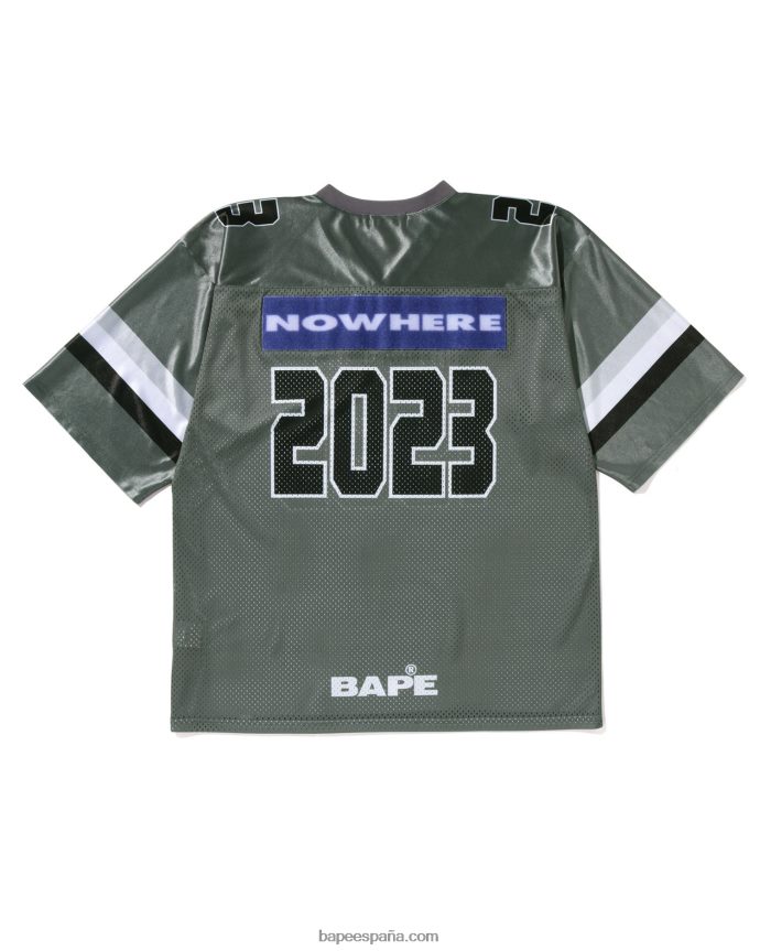 hombres A Bathing Ape camiseta de fútbol 288PLL169 gris