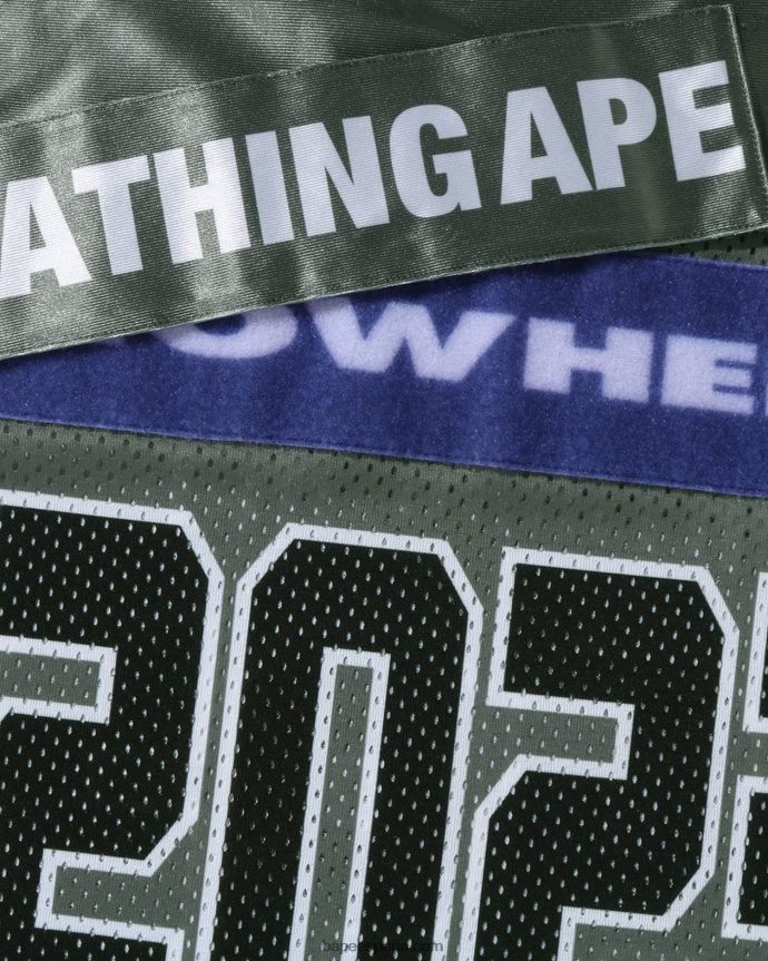 hombres A Bathing Ape camiseta de fútbol 288PLL169 gris
