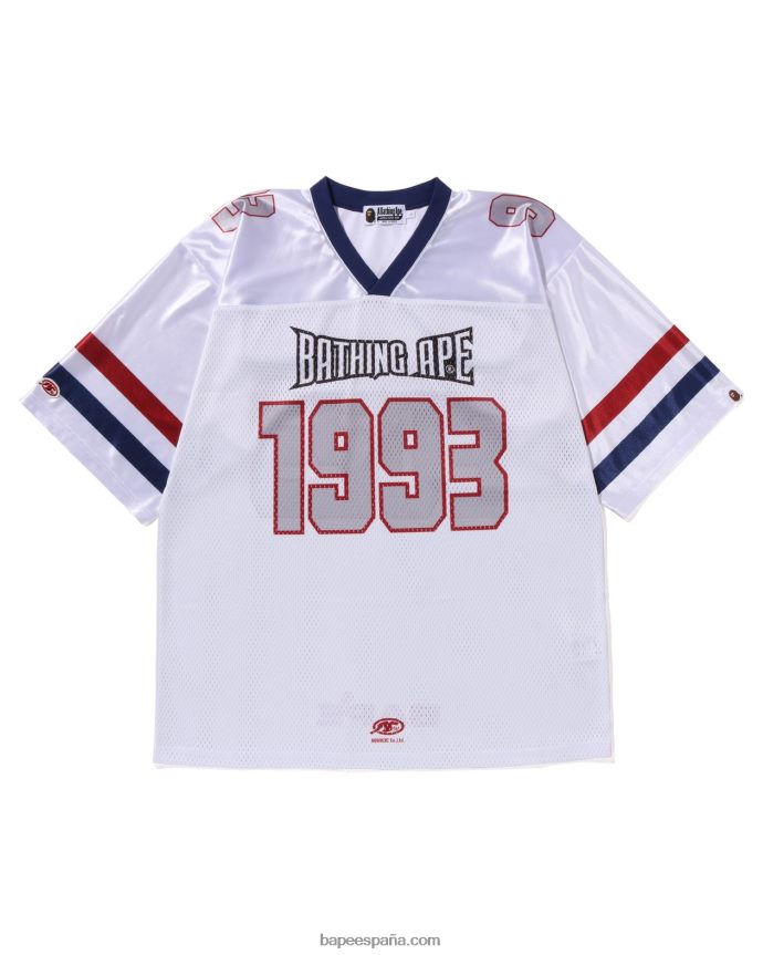 hombres A Bathing Ape camiseta de fútbol 288PLL170 blanco