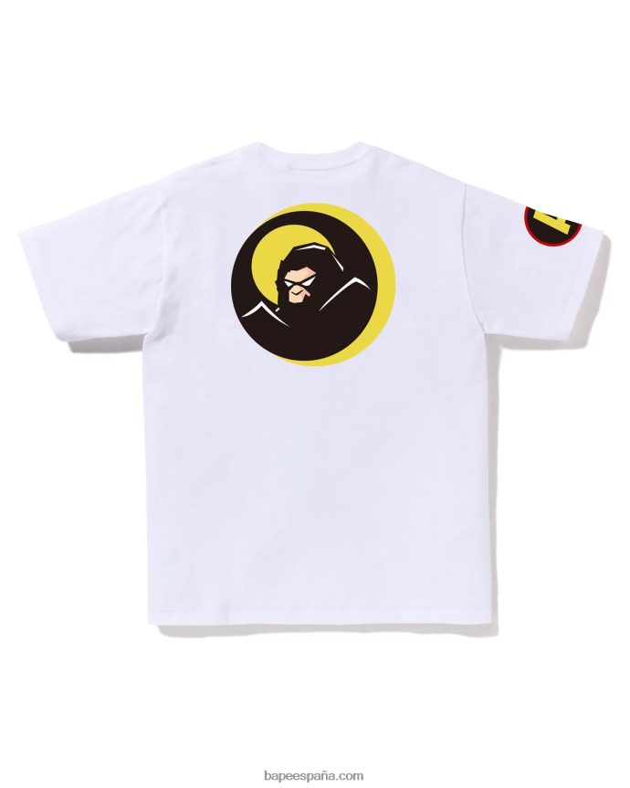 hombres A Bathing Ape camiseta de sombra 288PLL174 blanco