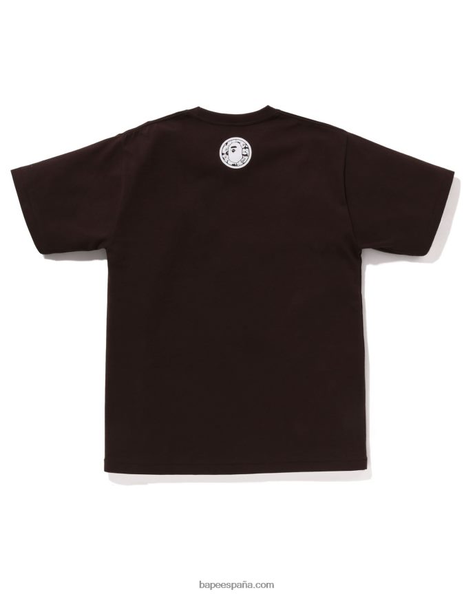 hombres A Bathing Ape camiseta kabuto general 288PLL123 marrón