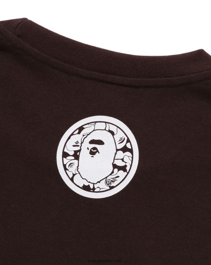 hombres A Bathing Ape camiseta kabuto general 288PLL123 marrón