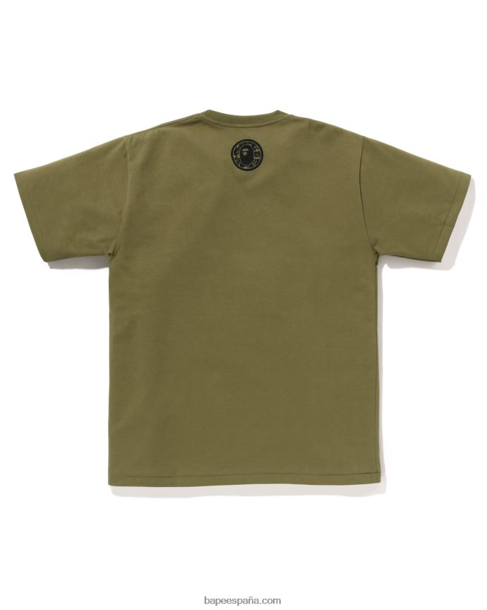 hombres A Bathing Ape camiseta kabuto general 288PLL124 Musgo Verde