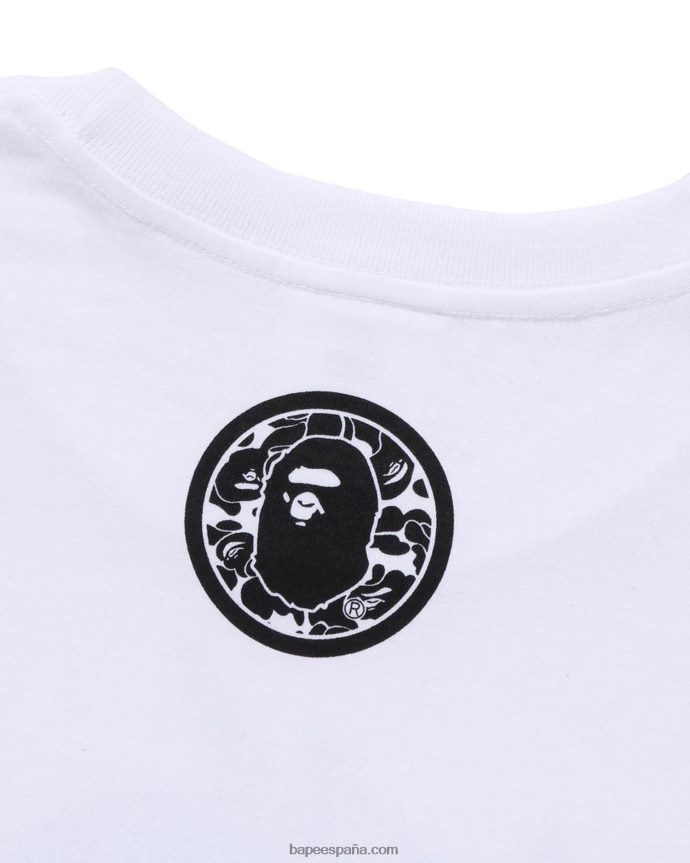 hombres A Bathing Ape camiseta kabuto general 288PLL125 blanco