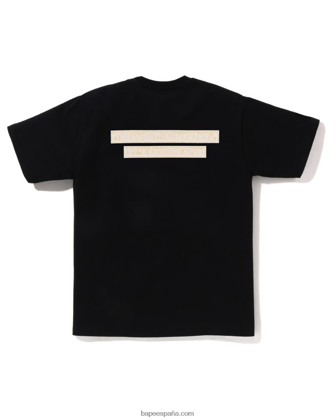 hombres A Bathing Ape camiseta milo bebé chocolate san valentín 288PLL311 negro