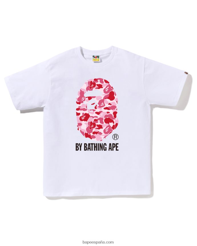 hombres A Bathing Ape camuflaje abc por camiseta de baño 288PLL64 blanco