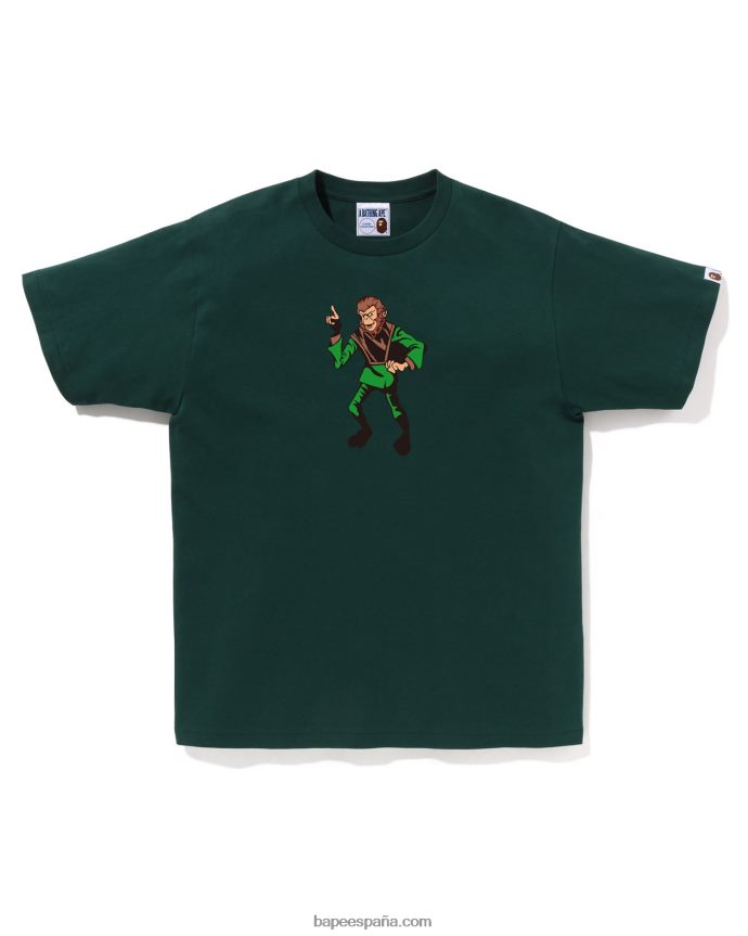 hombres A Bathing Ape tee 288PLL162 ejercito verde