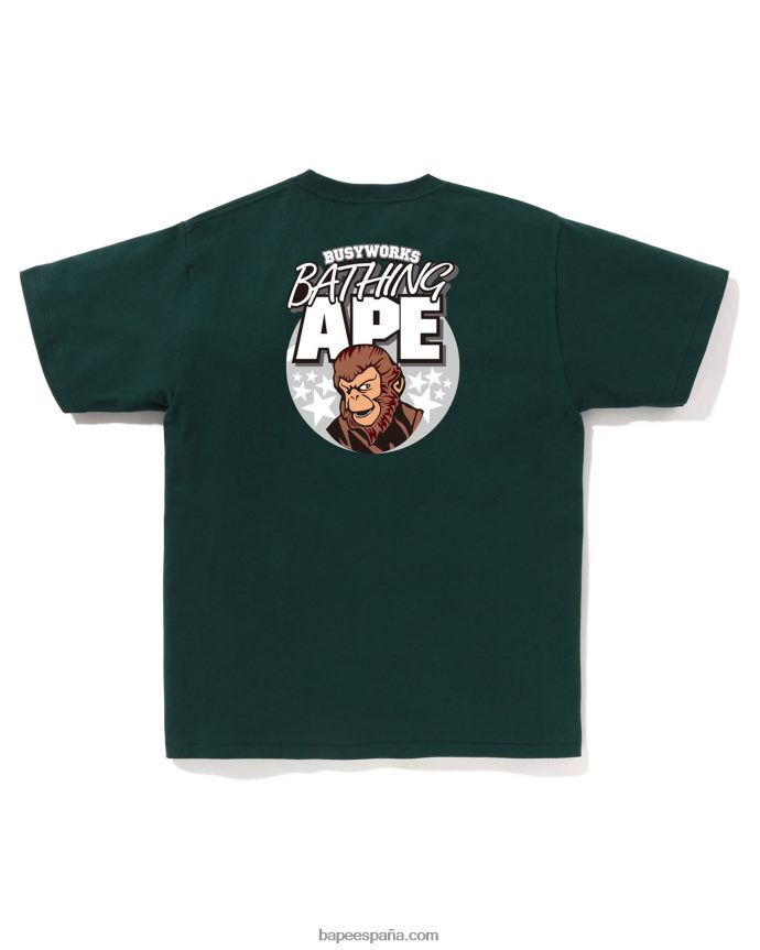 hombres A Bathing Ape tee 288PLL162 ejercito verde