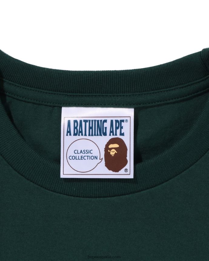 hombres A Bathing Ape tee 288PLL162 ejercito verde